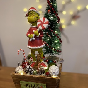 Grincs karacsonyi asztal disz  - karácsony - karácsonyi lakásdekoráció - karácsonyi lakásdíszek - Meska.hu