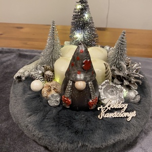 Karacsonyi advent manó asztal disz , Karácsony, Adventi díszek, Adventi koszorú, Mindenmás, MESKA