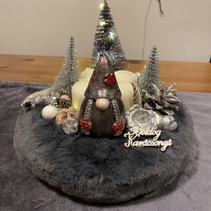 Karacsonyi advent manó asztal disz  - karácsony - adventi díszek - adventi koszorú - Meska.hu