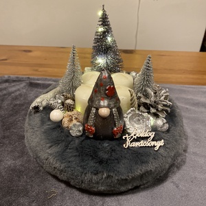 Karacsonyi advent manó asztal disz  - karácsony - adventi díszek - adventi koszorú - Meska.hu