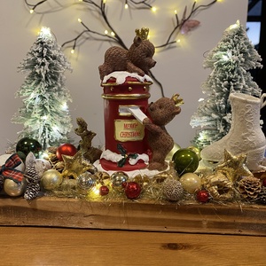 Karácsonyi macis asztal disz , Karácsony, Karácsonyi lakásdekoráció, Karácsonyi lakásdíszek, Mindenmás, MESKA