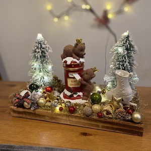Karácsonyi macis asztal disz  - karácsony - karácsonyi lakásdekoráció - karácsonyi lakásdíszek - Meska.hu