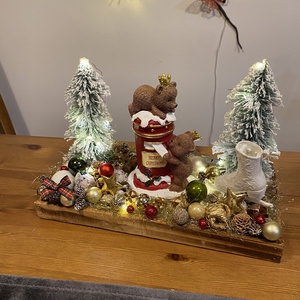 Karácsonyi macis asztal disz  - karácsony - karácsonyi lakásdekoráció - karácsonyi lakásdíszek - Meska.hu