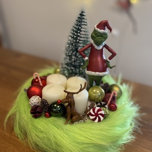 grincs karácsonyi advent asztal disz  - Meska.hu