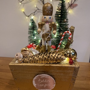 Karácsonyi Diótörő asztal disz  - karácsony - karácsonyi lakásdekoráció - ünnepi asztaldekoráció - Meska.hu