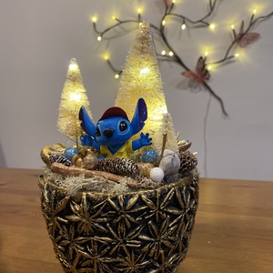 Karácsonyi DIsney  Stitch asztal disz  - karácsony - karácsonyi lakásdekoráció - ünnepi asztaldekoráció - Meska.hu