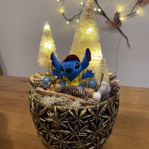 Karácsonyi DIsney  Stitch asztal disz  - karácsony - karácsonyi lakásdekoráció - ünnepi asztaldekoráció - Meska.hu