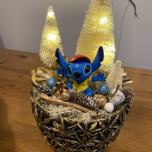 Karácsonyi DIsney  Stitch asztal disz  - karácsony - karácsonyi lakásdekoráció - ünnepi asztaldekoráció - Meska.hu