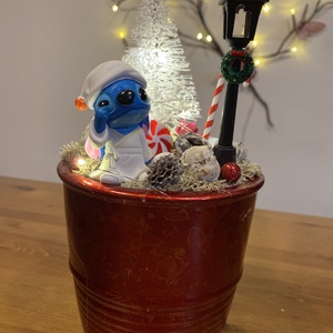 Karácsonyi DIsney  Stitch asztal disz  - karácsony - karácsonyi lakásdekoráció - ünnepi asztaldekoráció - Meska.hu