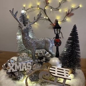 Karácsonyi  asztal disz  - karácsony - karácsonyi lakásdekoráció - ünnepi asztaldekoráció - Meska.hu