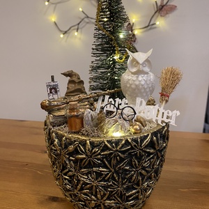 Harry Potter    asztal disz  - karácsony - karácsonyi lakásdekoráció - karácsonyi ajtódíszek - Meska.hu