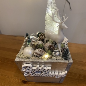 Karácsonyi  asztal disz  - karácsony - karácsonyi lakásdekoráció - ünnepi asztaldekoráció - Meska.hu