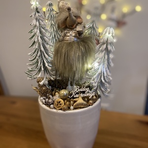 Karácsonyi  asztal disz  - karácsony - karácsonyi lakásdekoráció - ünnepi asztaldekoráció - Meska.hu