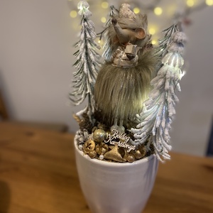 Karácsonyi  asztal disz  - karácsony - karácsonyi lakásdekoráció - ünnepi asztaldekoráció - Meska.hu