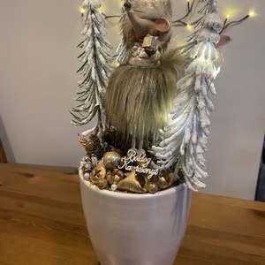 Karácsonyi  asztal disz  - karácsony - karácsonyi lakásdekoráció - ünnepi asztaldekoráció - Meska.hu