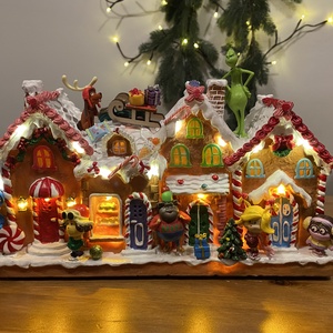   Grincs karácsonyi   asztal disz , Karácsony, Karácsonyi lakásdekoráció, Karácsonyi falu, házikó, Mindenmás, MESKA