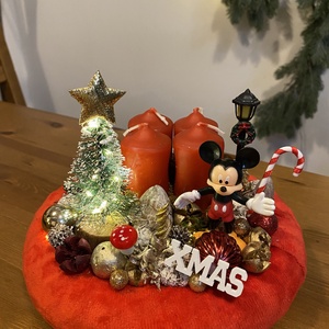 Disney Mickey  karácsonyi advent  asztal disz , Karácsony, Karácsonyi lakásdekoráció, Karácsonyfadíszek, Mindenmás, MESKA