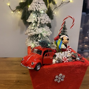 Disney  karácsonyi mickey  asztal disz  - karácsony - karácsonyi lakásdekoráció - karácsonyi ajtódíszek - Meska.hu