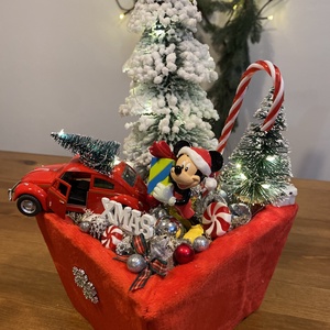 Disney  karácsonyi mickey  asztal disz  - karácsony - karácsonyi lakásdekoráció - karácsonyi ajtódíszek - Meska.hu