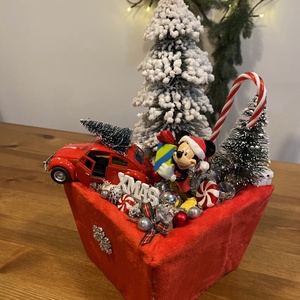 Disney  karácsonyi mickey  asztal disz  - karácsony - karácsonyi lakásdekoráció - karácsonyi ajtódíszek - Meska.hu