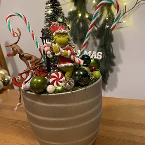 Grincs Karácsonyi  asztal disz  - karácsony - karácsonyi lakásdekoráció - ünnepi asztaldekoráció - Meska.hu