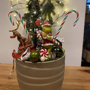 Grincs Karácsonyi  asztal disz  - karácsony - karácsonyi lakásdekoráció - ünnepi asztaldekoráció - Meska.hu