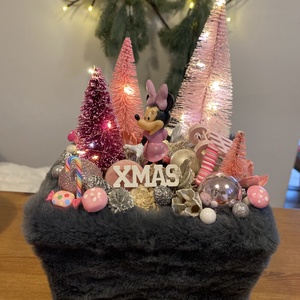 Disney Minnie karácsonyi  asztal disz  - karácsony - karácsonyi lakásdekoráció - ünnepi asztaldekoráció - Meska.hu