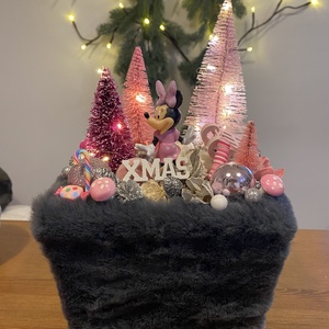 Disney Minnie karácsonyi  asztal disz  - karácsony - karácsonyi lakásdekoráció - ünnepi asztaldekoráció - Meska.hu