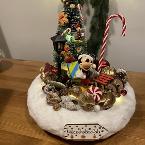 Disney karácsonyi asztal disz  - karácsony - karácsonyi lakásdekoráció - karácsonyi lakásdíszek - Meska.hu