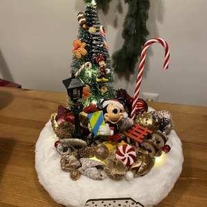 Disney karácsonyi asztal disz  - karácsony - karácsonyi lakásdekoráció - karácsonyi lakásdíszek - Meska.hu