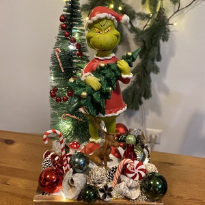 Grincs  karácsonyi asztaldísz, Karácsony, Adventi díszek, Adventi asztaldísz, Mindenmás, MESKA