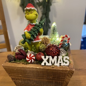 Grincs  karácsonyi asztaldísz - karácsony - adventi díszek - adventi asztaldísz - Meska.hu