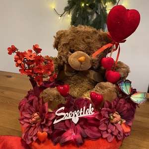 Mackós  asztal disz  - otthon & életmód - virágdekoráció - virágdíszek - asztali virágdísz - Meska.hu