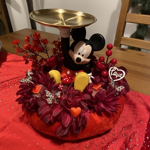  Valentin Disney  Mickey asztal disz  - otthon & életmód - virágdekoráció - virágdíszek - asztali virágdísz - Meska.hu