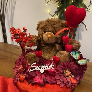  Valentin Mackós  asztal disz , Otthon & Életmód, Virágdekoráció, Virágdíszek, Asztali virágdísz, Mindenmás, MESKA