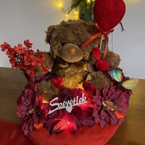  Valentin Mackós  asztal disz  - otthon & életmód - virágdekoráció - virágdíszek - asztali virágdísz - Meska.hu