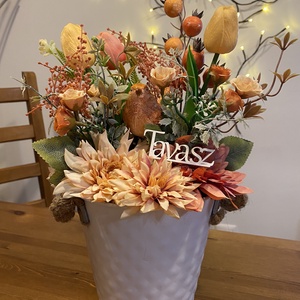 Tavaszi  virágos  asztal disz  - otthon & életmód - dekoráció - asztal és polc dekoráció - dekorációs tál, tartó - Meska.hu