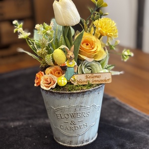 Tavaszi húsvéti  asztal disz  - otthon & életmód - dekoráció - asztal és polc dekoráció - dekorációs tál, tartó - Meska.hu