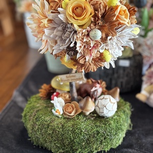 Tavaszi húsvéti  asztal disz  - otthon & életmód - dekoráció - asztal és polc dekoráció - dekorációs tál, tartó - Meska.hu