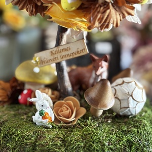 Tavaszi húsvéti  asztal disz  - otthon & életmód - dekoráció - asztal és polc dekoráció - dekorációs tál, tartó - Meska.hu