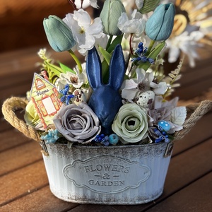 Tavaszi húsvéti  asztal disz  - otthon & életmód - dekoráció - asztal és polc dekoráció - dekorációs tál, tartó - Meska.hu