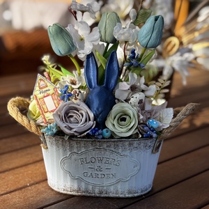 Tavaszi húsvéti  asztal disz  - otthon & életmód - dekoráció - asztal és polc dekoráció - dekorációs tál, tartó - Meska.hu