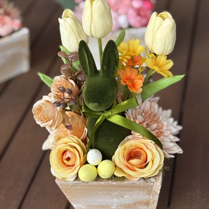 Tavaszi húsvéti  asztal disz  - otthon & életmód - dekoráció - asztal és polc dekoráció - dekorációs tál, tartó - Meska.hu