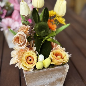 Tavaszi húsvéti  asztal disz  - otthon & életmód - dekoráció - asztal és polc dekoráció - dekorációs tál, tartó - Meska.hu