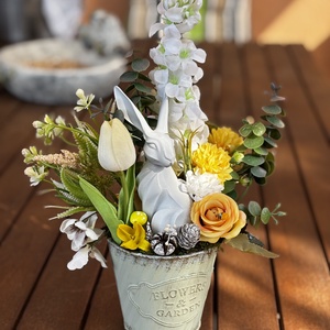 Tavaszi húsvéti  asztal disz  - otthon & életmód - dekoráció - asztal és polc dekoráció - dekorációs tál, tartó - Meska.hu