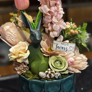 Tavaszi húsvéti  asztal disz  - otthon & életmód - dekoráció - asztal és polc dekoráció - dekorációs tál, tartó - Meska.hu