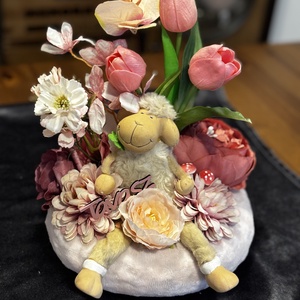 Tavaszi  virágos  asztal disz  - otthon & életmód - dekoráció - asztal és polc dekoráció - dekorációs tál, tartó - Meska.hu