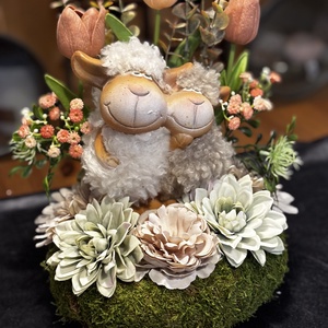 Tavaszi  virágos  asztal disz  - otthon & életmód - dekoráció - asztal és polc dekoráció - dekorációs tál, tartó - Meska.hu