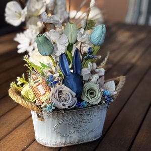 Tavaszi húsvéti  asztal disz  - otthon & életmód - dekoráció - asztal és polc dekoráció - dekorációs tál, tartó - Meska.hu