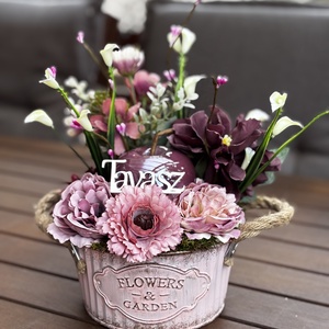 Tavaszi virágos  asztal disz , Otthon & Életmód, Dekoráció, Asztal és polc dekoráció, Dekorációs tál, tartó, Mindenmás, MESKA